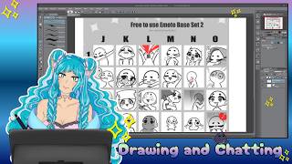 Drawing some newer emotes! ✨  [Vtuber]
