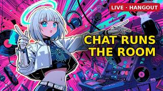 saturday eve: blanket on, world off 🎶 · AI VTuber hangout · talk to me (!fx)